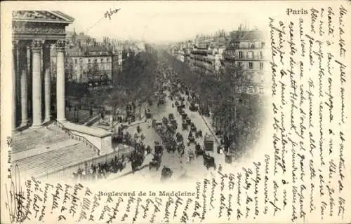 Ak Paris VIIIe Élysée, Boulevard de la Madeleine