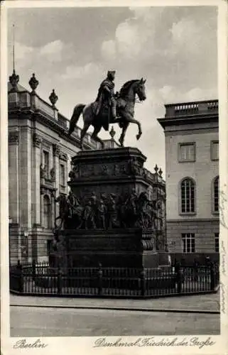 Ak Berlin Mitte, Denkmal Friedrich der Große