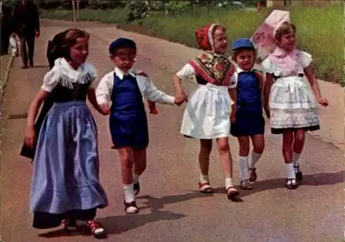 Ak Kinder in sorbischer Volkstracht