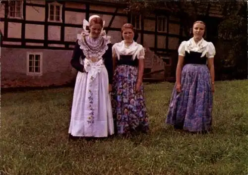 Ak Junge Frauen in sorbischer Volkstracht