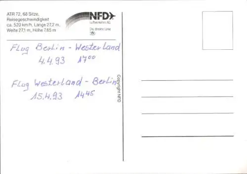 Ak Flugzeug ATR 72, NFD, D-ANFA