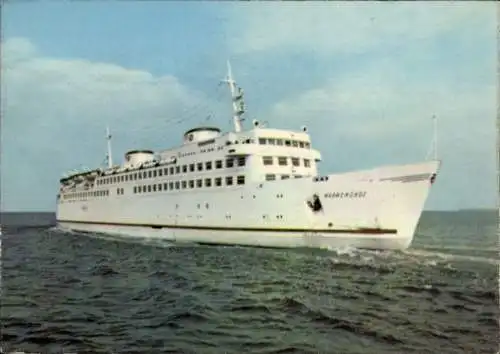 Ak Fährschiff Warnemünde
