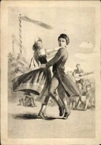 Ak Tanzende Kinder, Volkskunst-Wettbewerb 1933