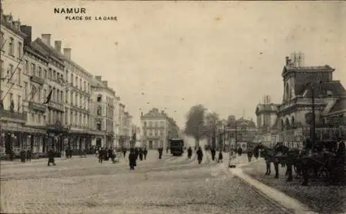 Ak Namur Wallonien, Place de la Gare