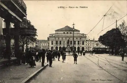 Ak Lüttich Lüttich Wallonien, Place du Théâtre