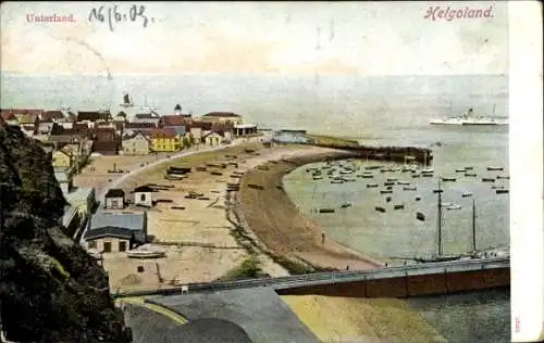Ak Nordseeinsel Helgoland, Unterland