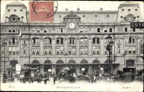 Ak Paris VIII, Gare Saint Lazare