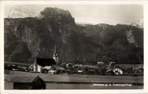 Ak Abtenau in Salzburg, Panorama, Kirche