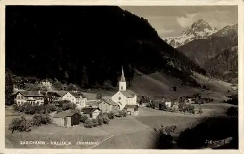 Ak Gaschurn im Montafon Vorarlberg, Panorama, Vallüla