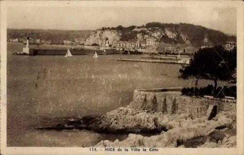 Ak Nice Nizza Alpes Maritimes, Nice de la Ville la Cote