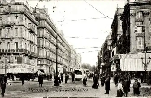 Ak Marseille Bouches du Rhône, La rue Noailles
