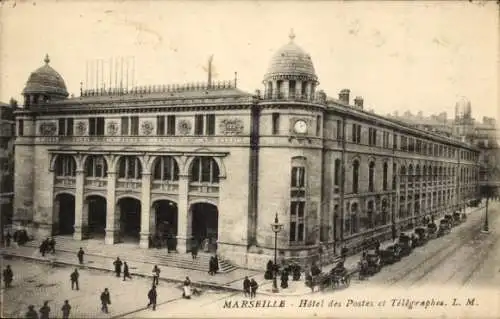 Ak Marseille Bouches du Rhône, Hotel des Postes et Telegraphes