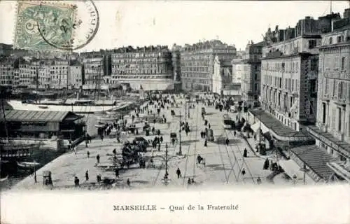 Ak Marseille Bouches du Rhône, Quai de la Fraternite