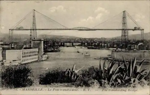 Ak Marseille Bouches du Rhône, The transbording Bridge