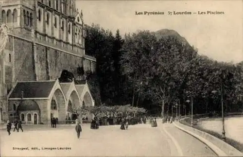 Ak Lourdes Hautes Pyrénées, Les Piscines