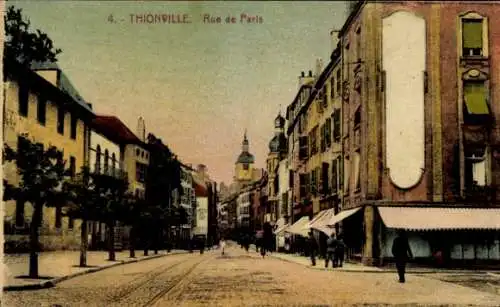 Ak Thionville Diedenhofen Lothringen Moselle, Rue de Paris
