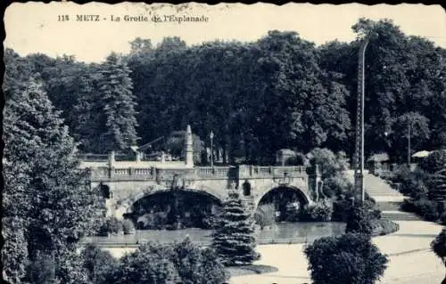 Ak Metz Moselle, Grotte de l'Esplanade