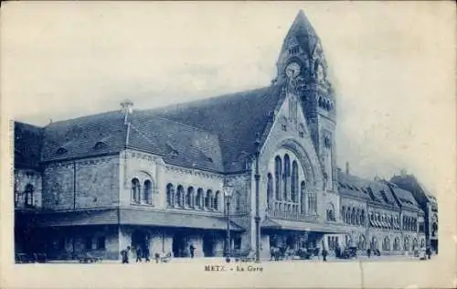 Ak Metz Moselle, Bahnhof
