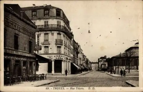 Ak Troyes Aube, Rue Thiers