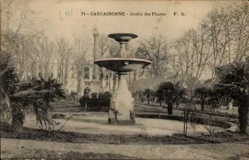 Ak Carcassonne Aude, Jardin des Plantes