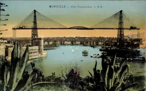 Ak Marseille Bouches du Rhône, Pont Transbordeur