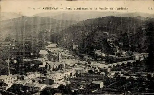 Ak Aubenas Ardèche, Brücke, Vallee