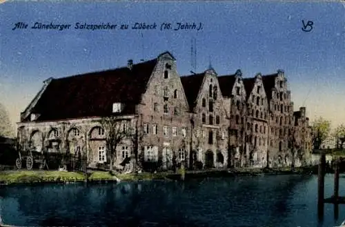 Ak Hansestadt Lübeck, Lüneburger Salzspeicher