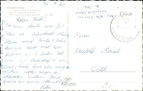 Ak Klingenberg am Main Unterfranken, Paradeismühle