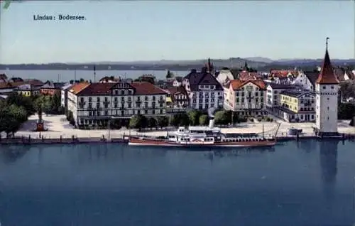 Ak Lindau am Bodensee Schwaben, Teilansicht