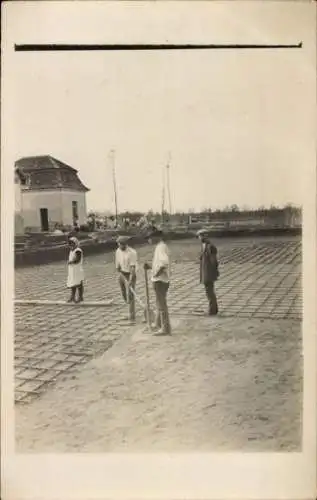 Foto Ak Wenkheim Werbach an der Tauber, Bauarbeiten