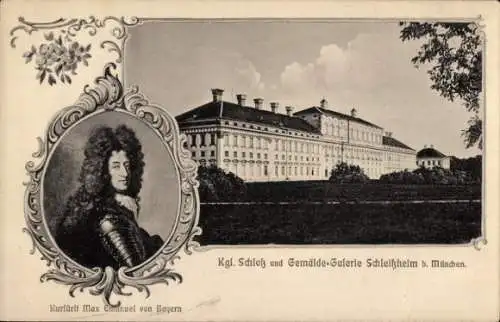 Ak Schleißheim in Oberbayern, Königliches Schloss, Portrait