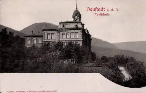 Ak Neustadt an der Haardt Neustadt an der Weinstraße, Realschule