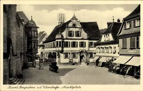 Ak Bad Bergzabern an der Weinstraße Pfalz, Marktplatz