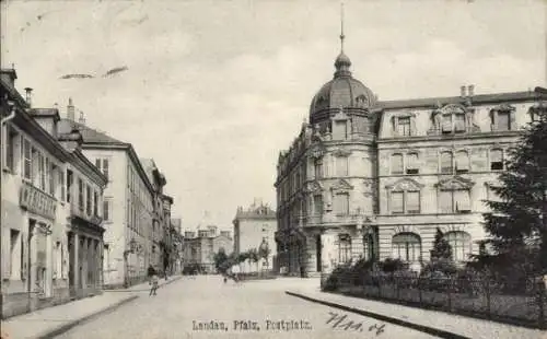 Ak Landau in der Pfalz, Postplatz