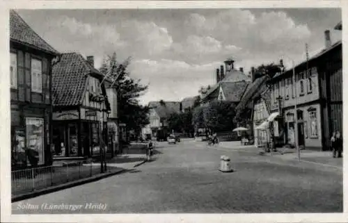 Ak Soltau in der Lüneburger Heide, Straßenpartie