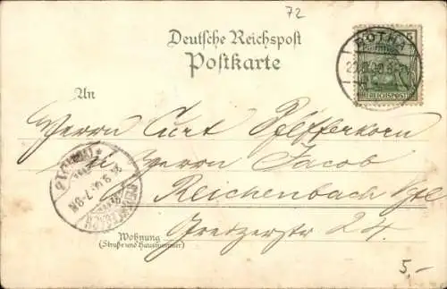 Litho Rötha in Sachsen, Obstweinschänke, Panorama