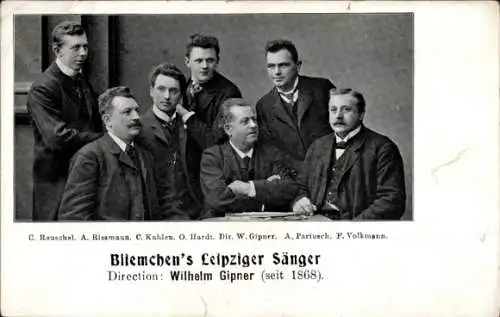 Ak Leipzig in Sachsen, Bliemchen's Leipziger Sänger, Direktion: Wilhelm Gipner