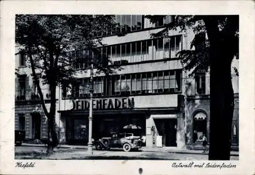 Ak Krefeld am Niederrhein, Ostwall, Seidenfaden, Auto