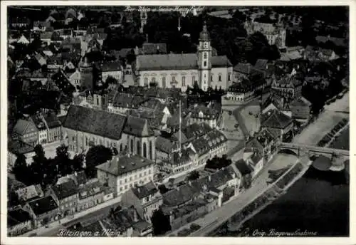 Ak Kitzingen in Mainfranken Bayern, Fliegeraufnahme