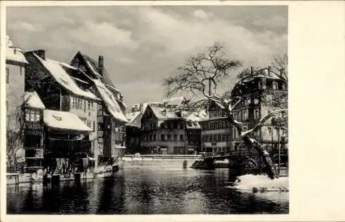 Ak Erfurt in Thüringen, Teilansicht, Winter