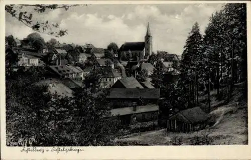 Ak Fichtelberg im Fichtelgebirge Oberfranken, Teilansicht, Kirche