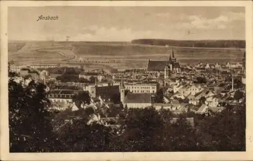 Ak Ansbach in Mittelfranken Bayern, Panorama