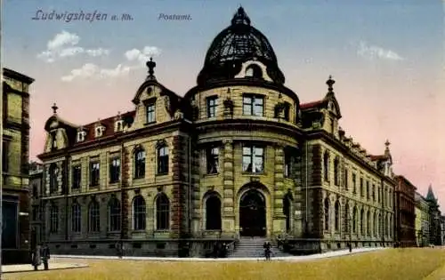 Ak Ludwigshafen am Rhein, Postamt