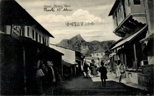 Ak Indien, Bergregion am Mount Abu, Handelsstraße, Anwohner