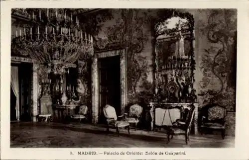 Ak Madrid, Spanien, Palacio de Oriente, Gasparinis Saal