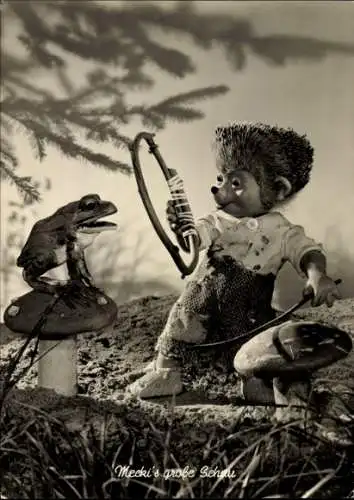 Ak Mecki der Igel, Meckis große Schau, Dressur, Frosch, Reifen, Pilze