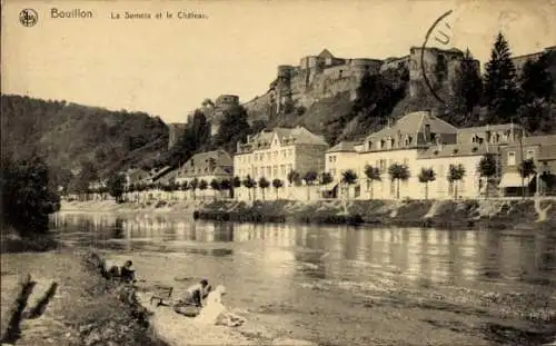 Ak Bouillon Wallonie Luxembourg, La Semois und das Schloss