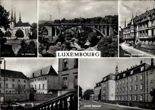 Ak Luxemburg Luxemburg, Kathedrale, Brücke, Palast, Sträflingsbischof