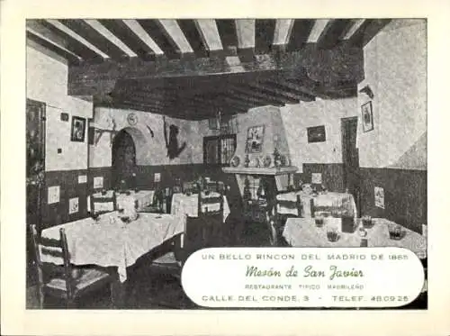 Ak San Javier Murcia Stadt Spanien, Blick ins Café, Straßenplan rückseitig