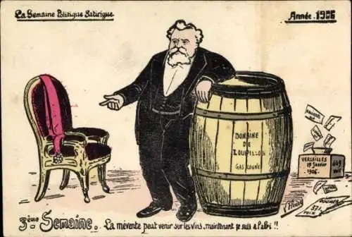 Ak Die satirische politische Woche, Armand Fallieres, Jahr 1906